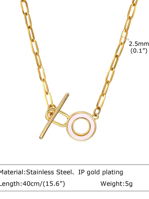 G 2 Stainless steel Cubic Zirconia Geometric Minimalist Necklace