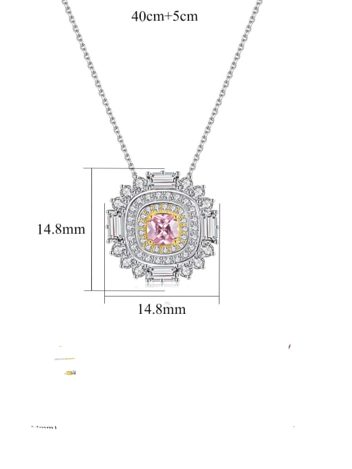 CCUI 925 Sterling Silver Cubic Zirconia Flower Minimalist Necklace 4