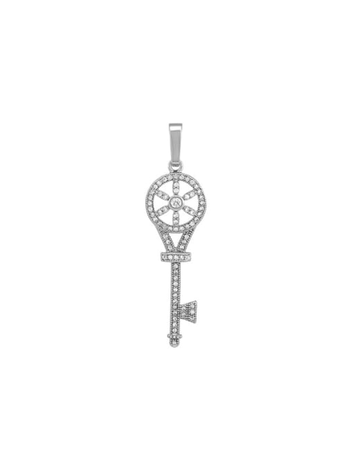 XP Alloy Cubic Zirconia Key Dainty Necklace