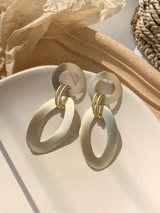 B ????? Alloy With Imitation Gold Plated Simplistic Geometric Drop Earrings