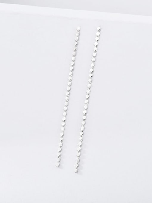 XBOX 925 Sterling Silver Tassel Minimalist Threader Earring 2