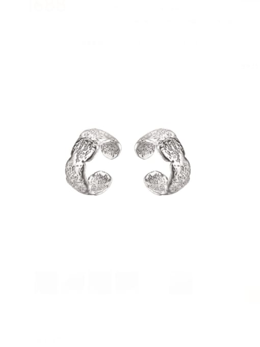 BeiFei Minimalism Silver 925 Sterling Silver Geometric Minimalist Stud Earring