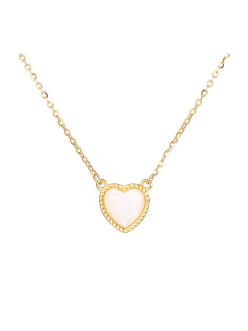 BeiFei Minimalism Silver 925 Sterling Silver Shell Heart Minimalist Necklace 0