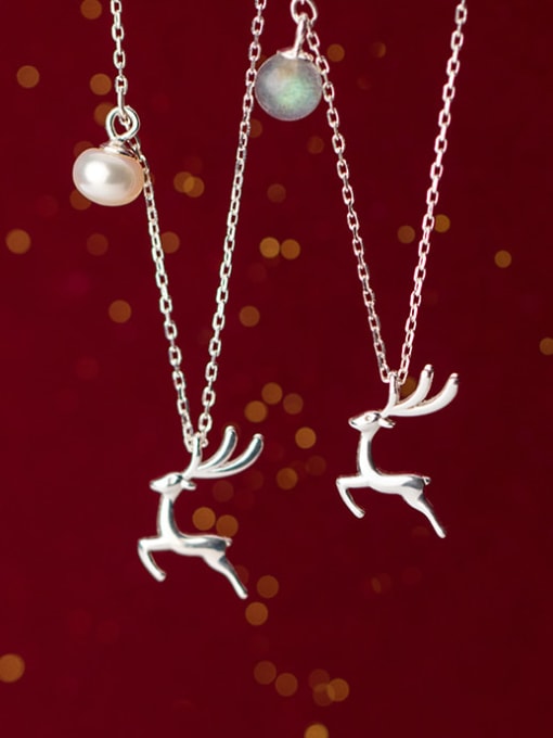 Rosh 925 Sterling Silver Deer Minimalist Necklace 3