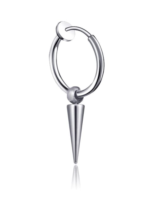 Ear clip single point long steel Titanium Irregular Minimalist Stud Earring