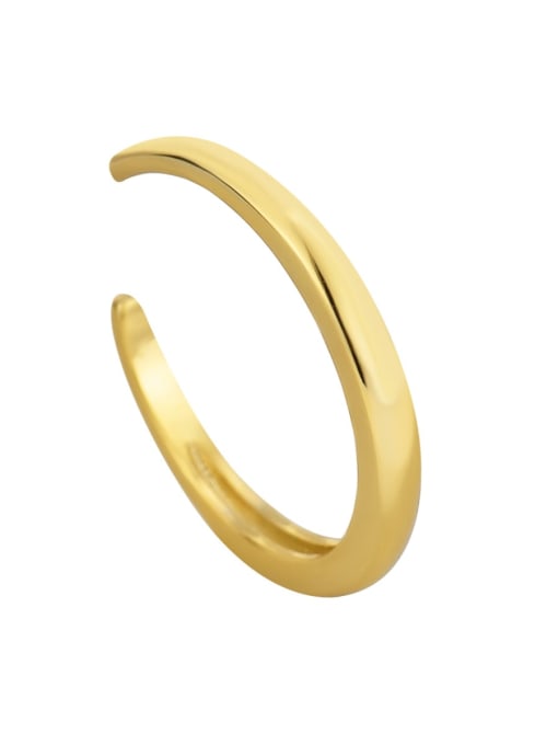 Gold plain ring Brass Smooth  Geometric Minimalist Band Ring