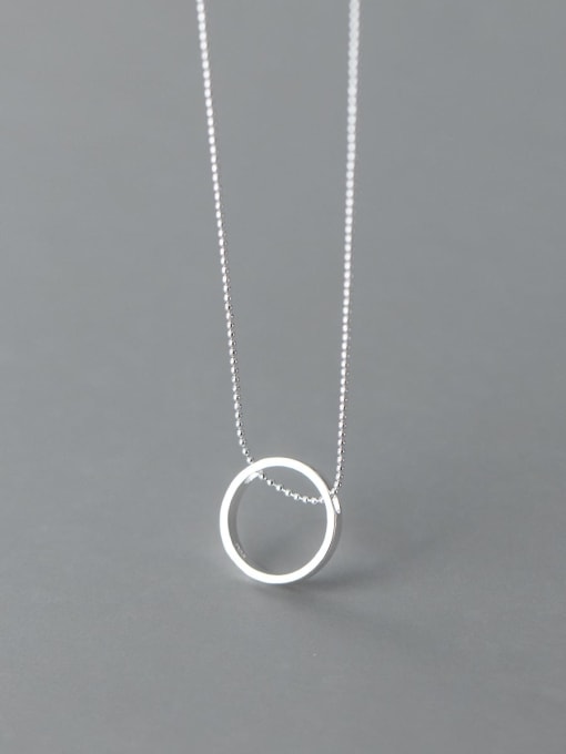 Rosh 925 Sterling Silver Geometric Minimalist  Bead Chain Necklace 2