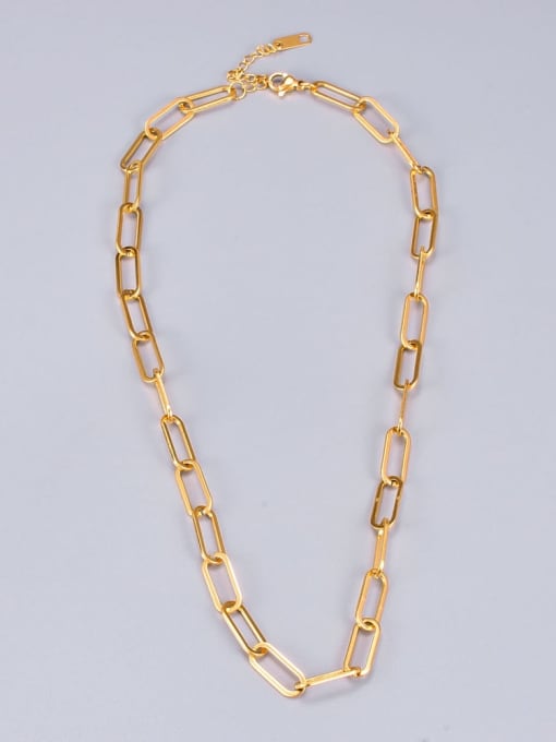 A TEEM Titanium Hollow  Geometric   Chain Vintage Necklace 4