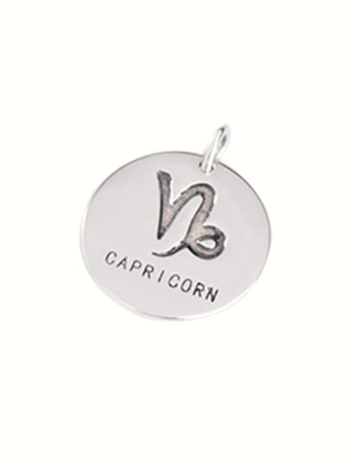Capricorn (without chain) 925 Sterling Silver Constellation Vintage Necklace