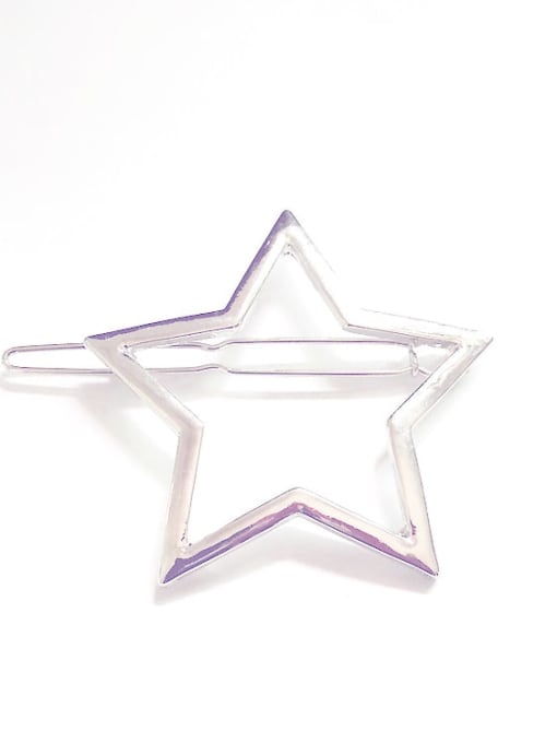 Five pointed Silver H58 Alloy Minimalist Geometric Hair Pin