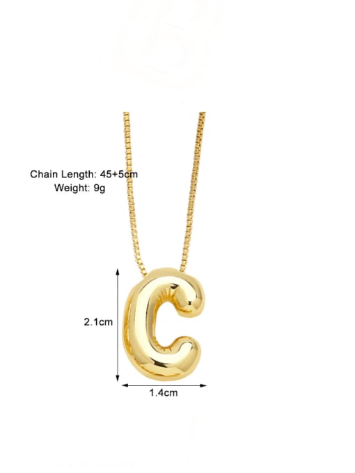 CC Brass Letter Minimalist Necklace 4
