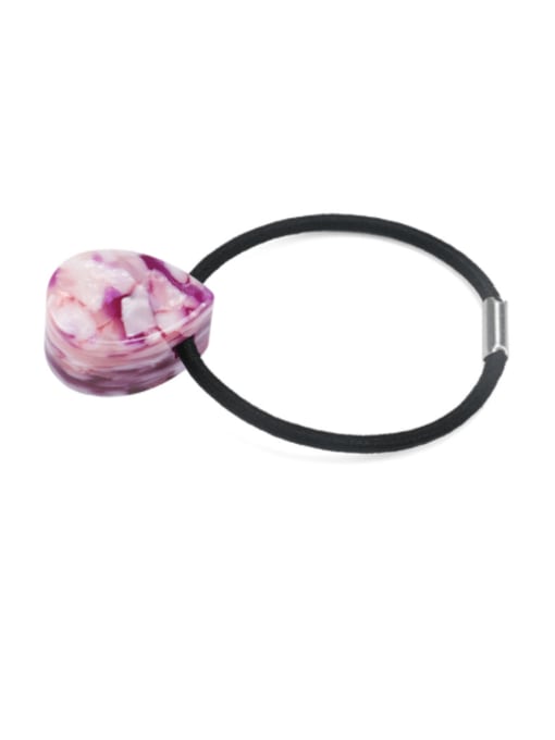Broken flower purple Cellulose Acetate Minimalist Oval Hair Rope