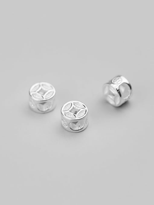FAN 925 Sterling Silver With Round Beads Handmade DIY Jewelry Accessories 3