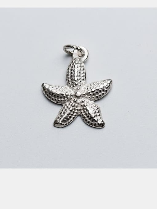 FAN 925 Sterling Silver With Black Gun Plated Cute Sea Star Pendant  DIY Jewelry Accessories 2
