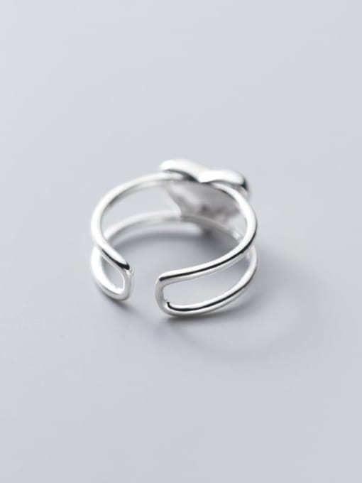Rosh 925 Sterling Silver Heart Minimalist Stackable Ring 3