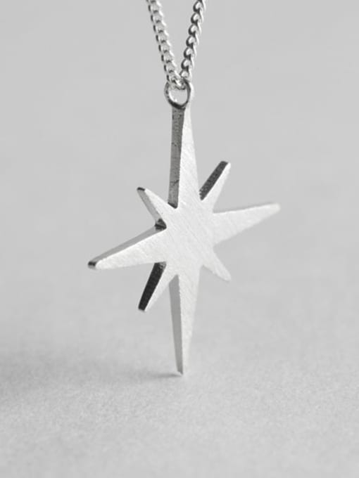 Boomer Cat 925 Sterling Silver Star Minimalist Long Strand Necklace 3