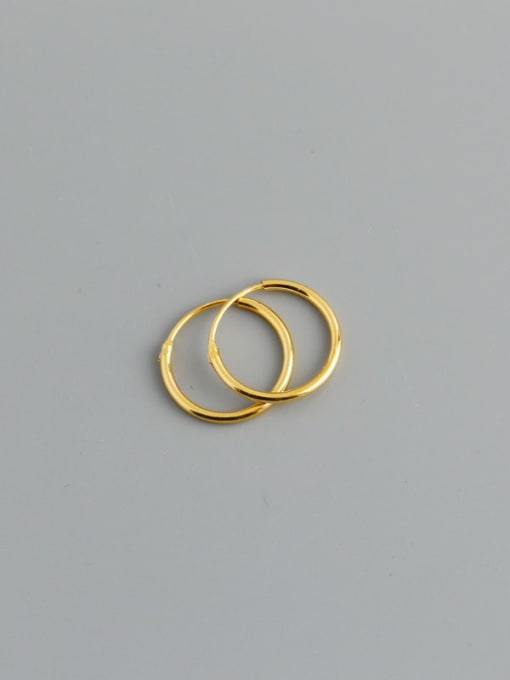 12mm (gold) original small 925 Sterling Silver Round Minimalist Hoop Earring