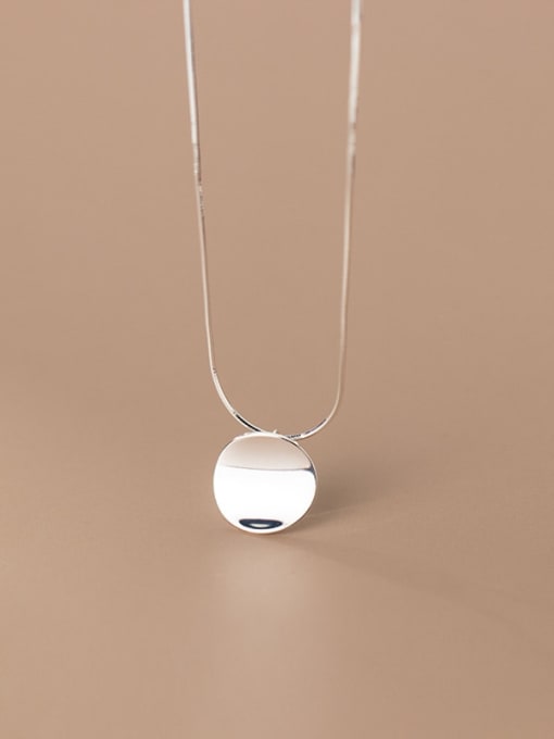 Rosh 925 Sterling Silver Round Minimalist Necklace 3