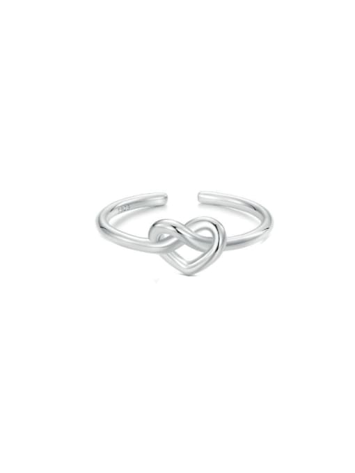 Jare 925 Sterling Silver Heart Minimalist Band Ring
