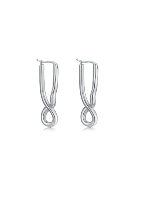 810 steel earrings steel color Titanium Steel Geometric Minimalist Drop Earring