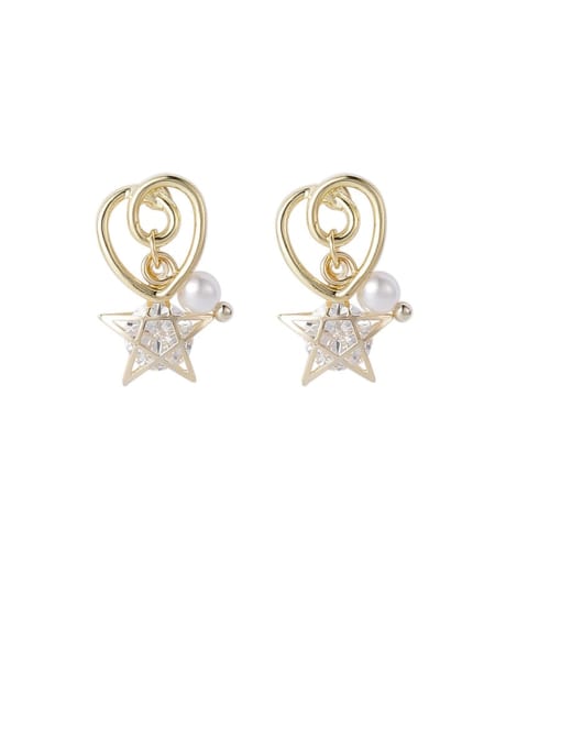 Main plan section Alloy With Imitation Gold Plated Fashion Star Drop Earrings