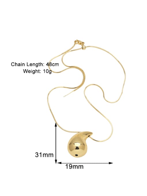 CC Brass Water Drop Minimalist Necklace 2