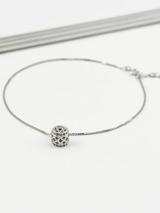 XBOX 925 Sterling Silver Geometric Minimalist  Anklet 2