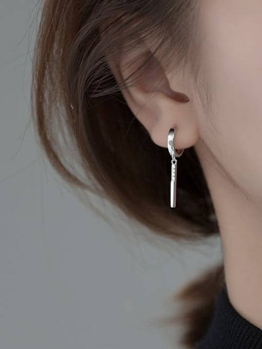 Rosh 925 Sterling Silver Geometric Minimalist Chandelier Earring 1