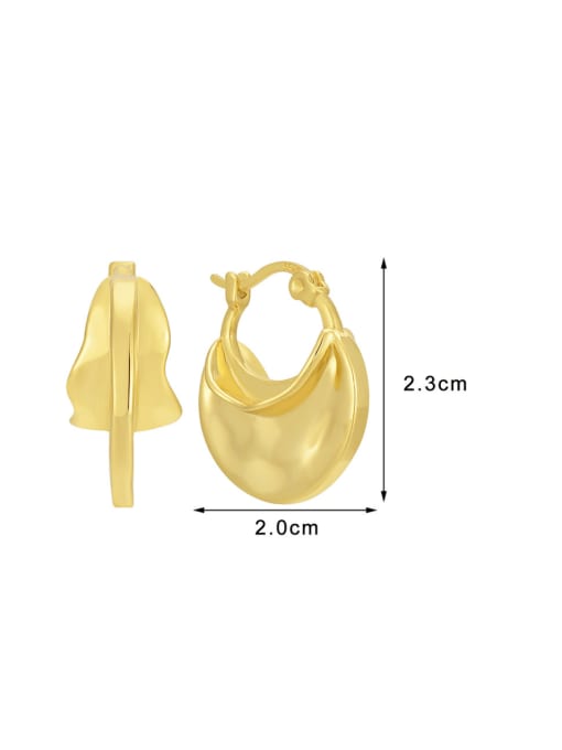 CHARME Brass Irregular Minimalist Drop Earring 3
