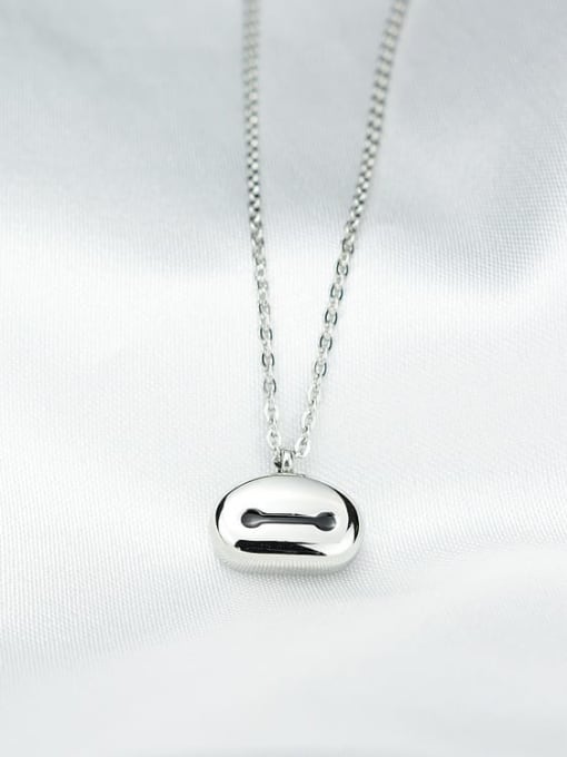 A TEEM Titanium  Smooth  Small White Necklace