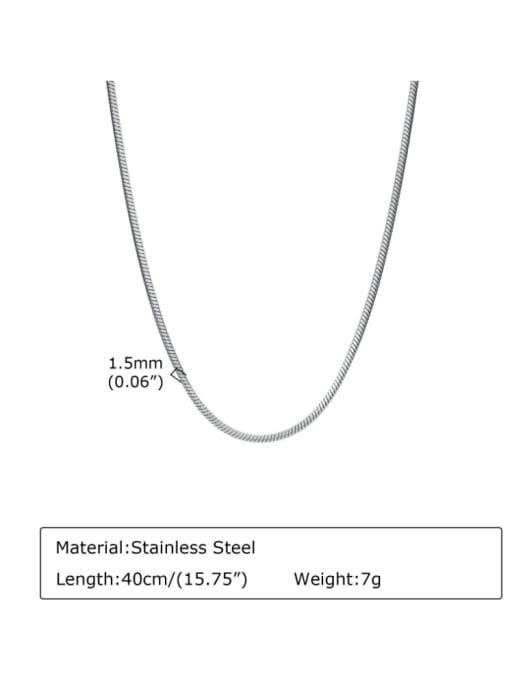 LI MUMU Titanium Steel Minimalist Snake Bone Chain Necklace 4