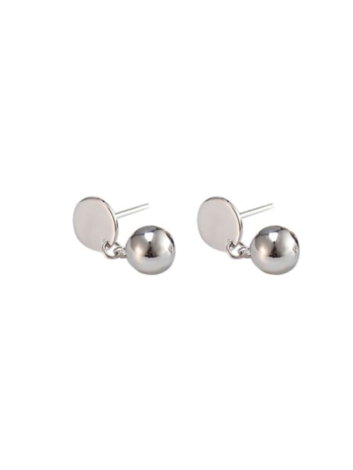 XBOX 925 Sterling Silver Bead Geometric Minimalist Drop Earring 0