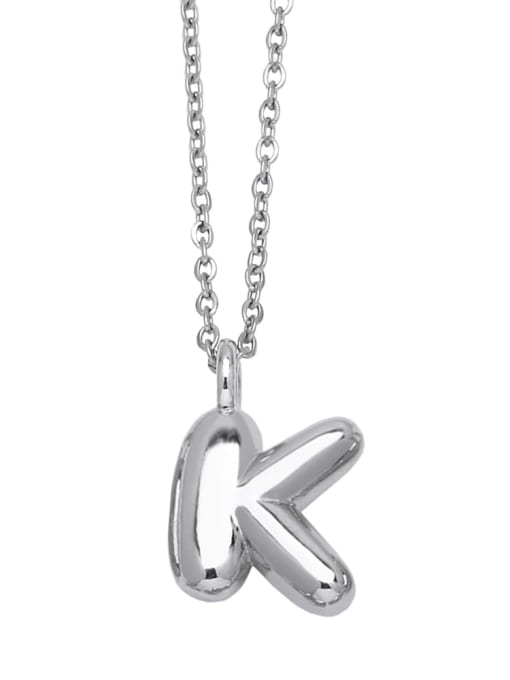 K Brass Letter Minimalist Necklace