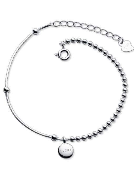 Rosh 925 Sterling Silver Bead Round Minimalist Beaded Bracelet 3