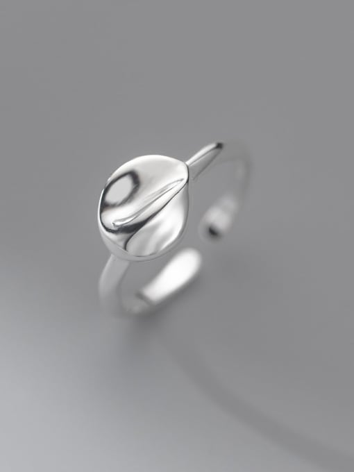 Rosh 925 Sterling Silver Smooth  Geometric Minimalist Band Ring