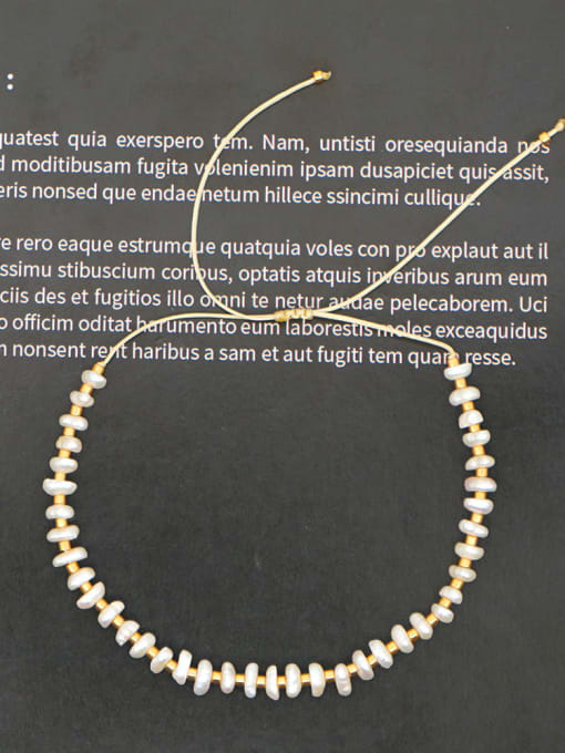 ZZ B200038B Stainless steel Freshwater Pearl Multi Color Geometric Minimalist Woven Bracelet