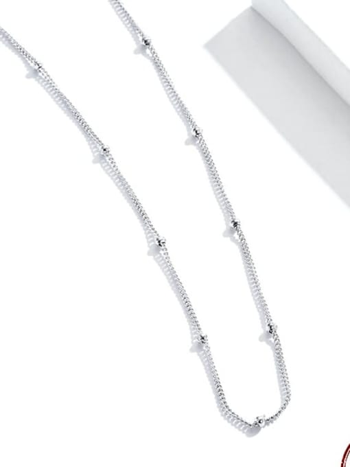 Jare 925 Sterling Silver With White Gold Plated Minimalist Necklaces 3