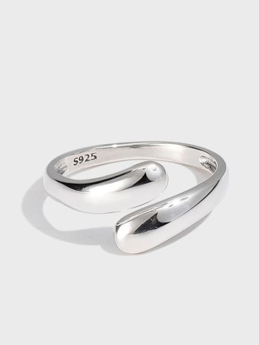 RINNTIN 925 Sterling Silver Geometric Ring 0