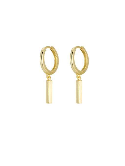 Gold c 925 Sterling Silver Geometric Minimalist Huggie Earring