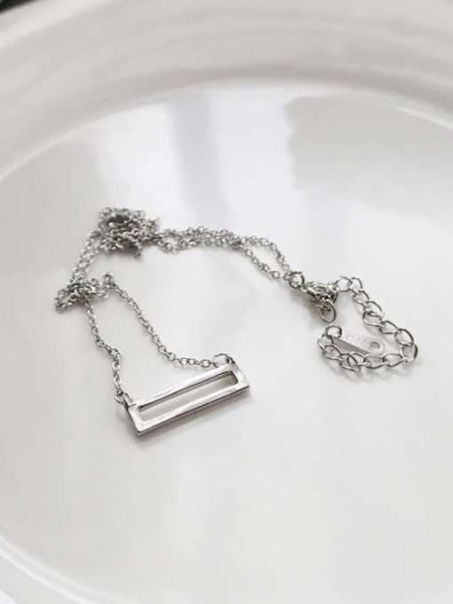 Boomer Cat 925 Sterling Silver Rectangular geometric Necklace 1