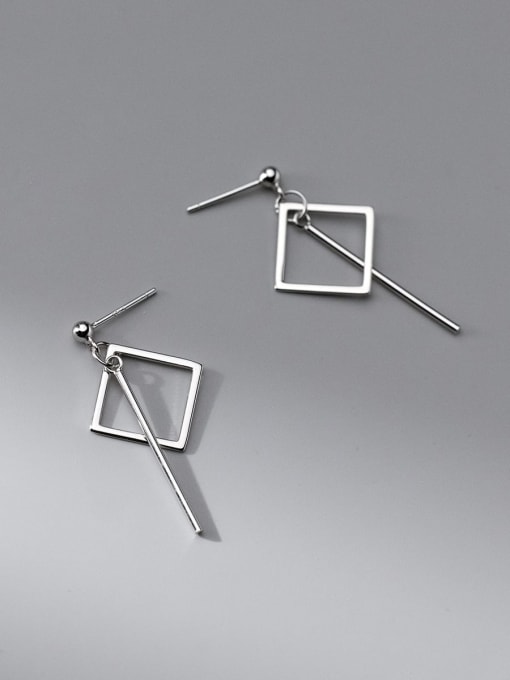Rosh 925 Sterling Silver Geometric Minimalist Drop Earring 3