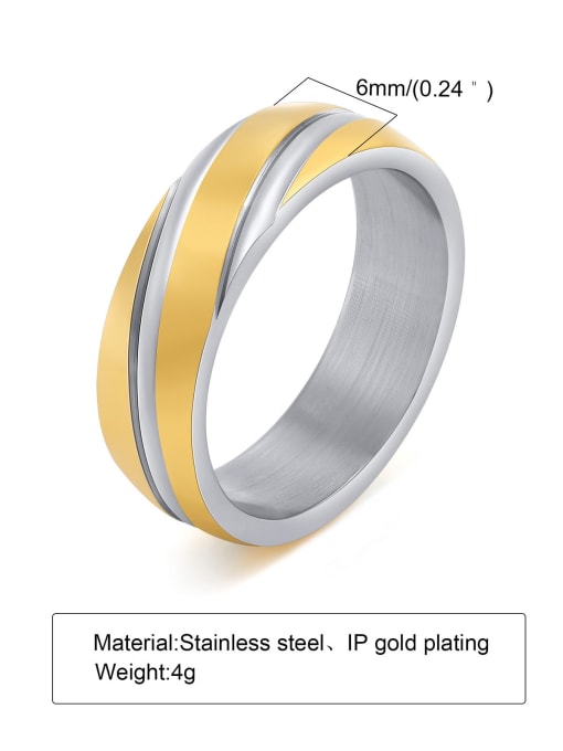 Gold 5 -13# Stainless steel Geometric Minimalist Band Ring
