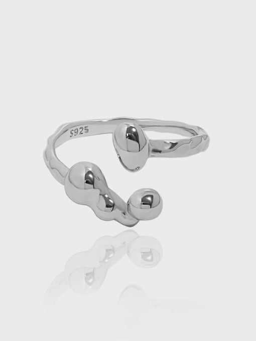 DAKA 925 Sterling Silver Geometric Vintage Band Ring 0