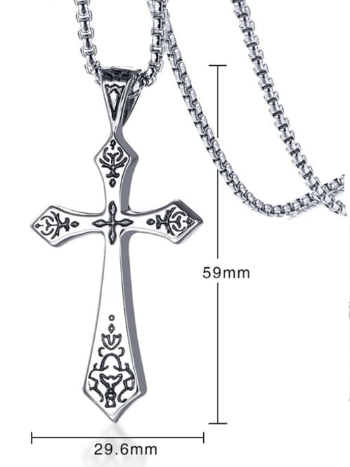 CONG Titanium Steel Cross Minimalist Regligious Necklace 2