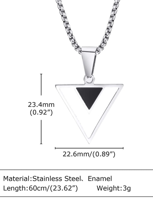 CONG Stainless steel Triangle Hip Hop Necklace 2
