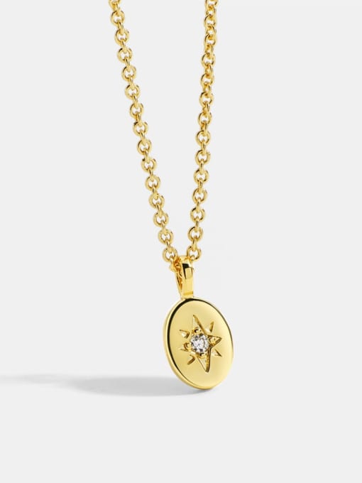 CHARME Brass Cubic Zirconia Star Minimalist Necklace 0