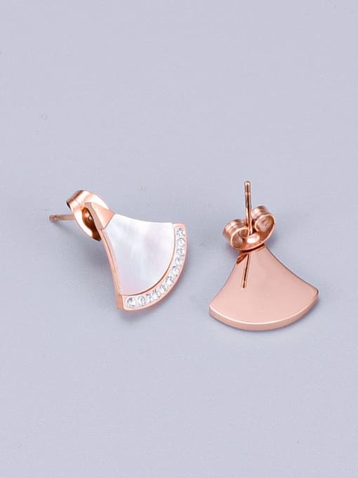 A TEEM Titanium White Acrylic Triangle Statement Stud Earring 2