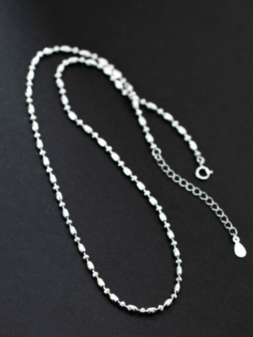 Rosh 925 Sterling Silver Bead Geometric Minimalist Necklace 0