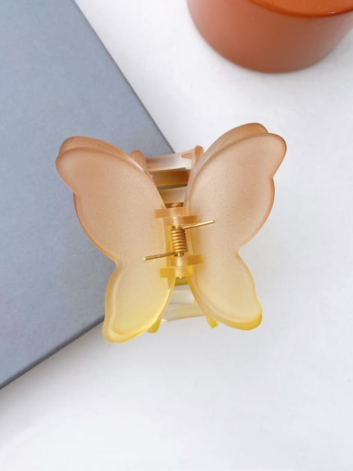 Light yellow Alloy Reson Trend Butterfly  Jaw Hair Claw