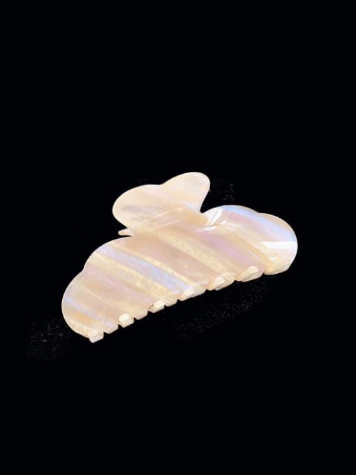 Striped Yellow 12.2cm Cellulose Acetate Trend Vertical Stripe Multi Color Jaw Hair Claw